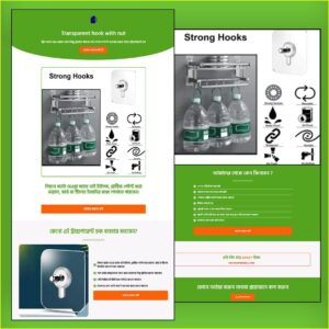 Transparent hook with nut - Cartflows Landing Page